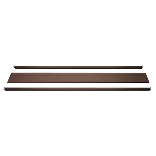 Abschluss-Set für WPC-Sichtschutz Savoie, Abschlussprofil Windschutz, WPC-Pfosten ~ 180cm, braun