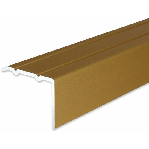 Winkelprofil Aluminium eloxiert Goldfarbig Breite 24.5 mm Höhe 18 mm Länge 2700 mm Selbstklebend Treppenkantenprofil Treppenwinkel Treppenkante