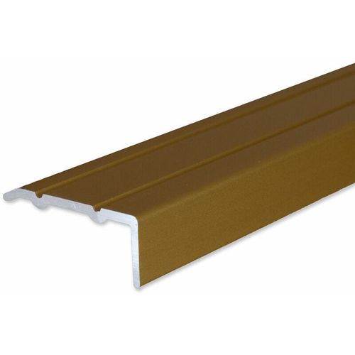 PROVISTON Winkelprofil Aluminium eloxiert Goldfarbig Breite 24.5 mm Höhe 10 mm Länge 2700 mm Selbstklebend Treppenkantenprofil Treppenwinkel