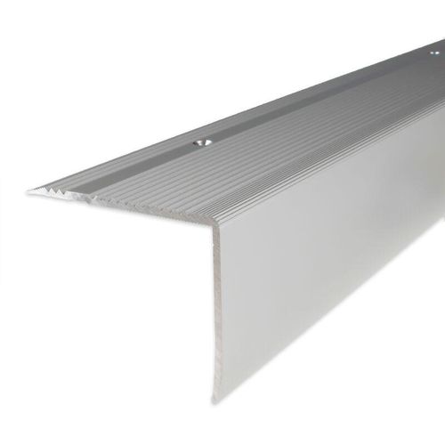 Treppenkanten- & Winkelprofil Aluminium 69 x 55 x 1000 mm Silber Winkelprofil – Silber – Proviston