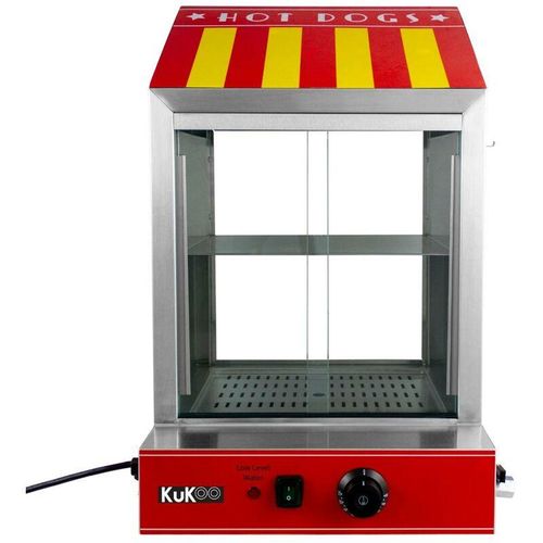 KuKoo Elektrischer Würstchenwärmer Wurstwärmer Hot Dog Wärmer Dampfmaschine Bockwurstwärmer Hotdog Maschine Hot Dog Steamer Edelstahl Hot Dog Stand