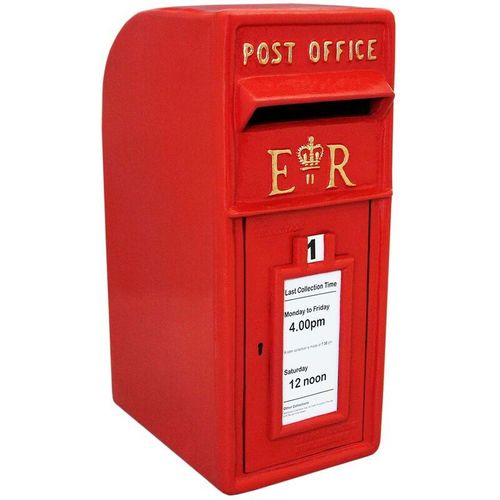 Briefkasten im englischen Stil Postkasten rot Wandbriefkasten Standbriefkasten Post Box Gusseisen – Rot