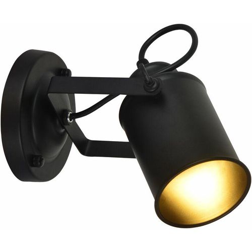 Goeco – Retro Industrielle Wandleuchte Schwarz Vintage Wandlampe Innen Industrielampe Strahler Schwenkbar Metall Wandleuchten Deckenlampe für Flur