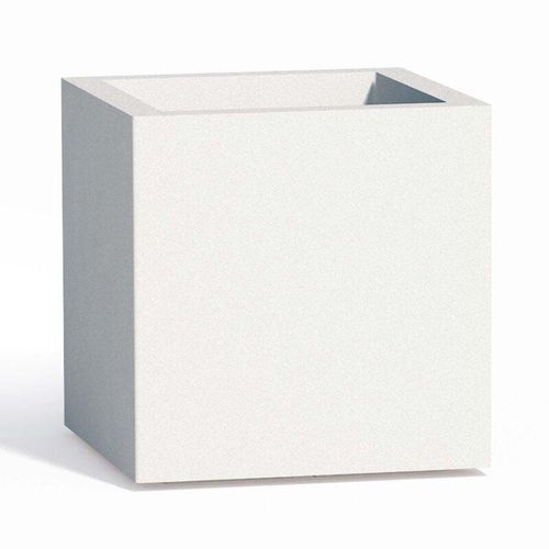 Harz-Blumentopf eckig h 40 mod. Cube 40x40 cm Weiss
