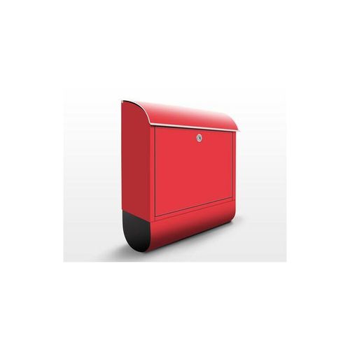 Briefkasten Rot – Colour Carmin – Roter Briefkasten mit Zeitungsfach Größe: 46cm x 39cm