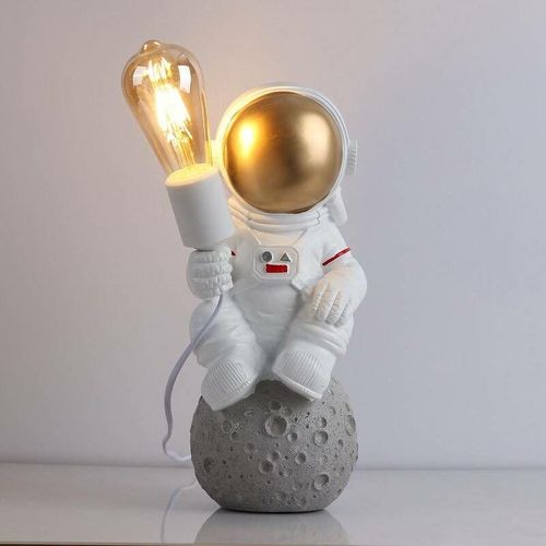 Astronauten-Tischlampe ‚Neil‘. Farbe Weiß – Weiß