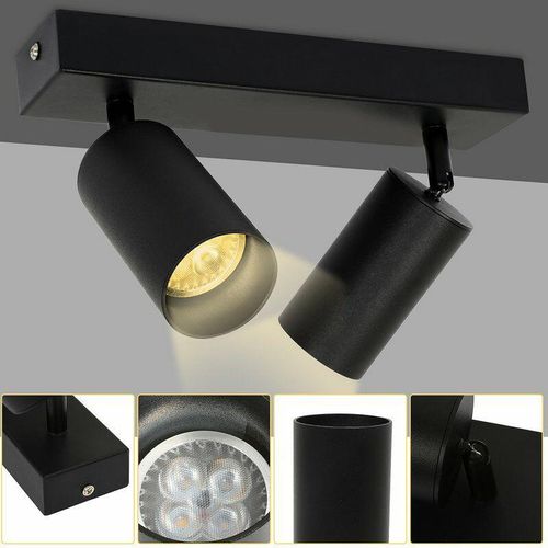 Hengda - led Deckenstrahler Deckenspots Deckenleuchte Wand-Lampe Deckenspot schwenkbar 2-flammig