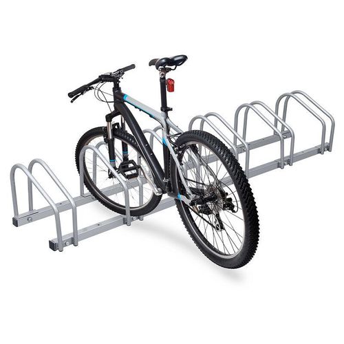 Fahrradständer für 2-6 Fahrräder 35-60mm Reifenbreite Mehrfachständer Aufstellständer Fahrrad Ständer, Variante:6 Fahrräder – Silber – Swanew