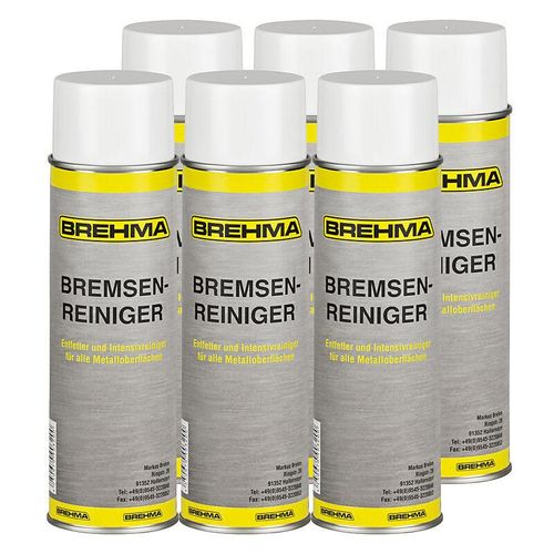 Brehma – 6x Bremsenreiniger 500ml Teilereiniger Entfetter Sprühdose mit Griff