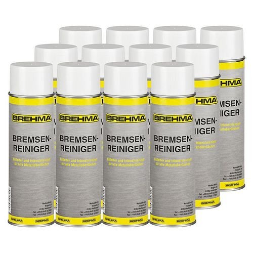 Brehma – 24x Bremsenreiniger 500ml Teilereiniger Entfetter Sprühdose mit Griff