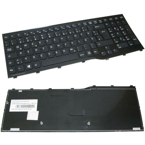 Premium Laptop-Tastatur Notebook Keyboard Ersatz Deutsch qwertz mit Rahmen ersetzt Fujitsu-Siemens Lifebook CP612624-01, CP581751-01 – Trade-shop