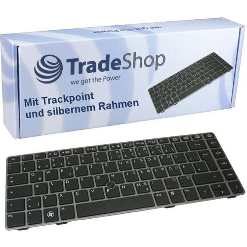 Original Tastatur Laptop Notebook Keyboard Deutsch qwertz mit Trackpoint / Silber Rahmen für hp EliteBook 8460p (LG743EA) 8460p (LG744EA) 8460w 8470p