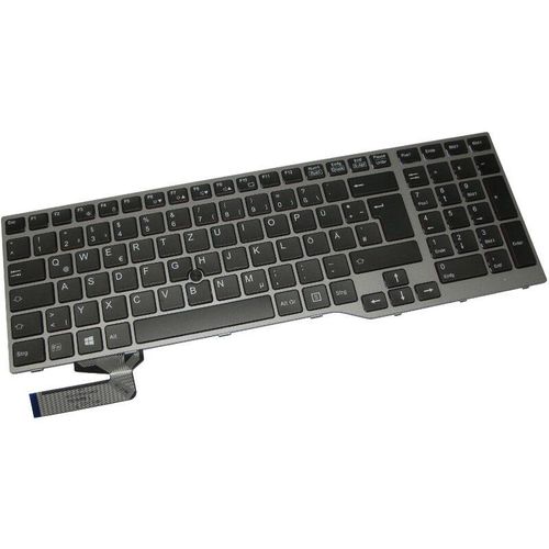 Original Laptop Tastatur / Notebook Keyboard Deutsch qwertz für Fujitsu LifeBook E753, E754, E756, E554, E557 / mit Rahmen, mit TrackPoint