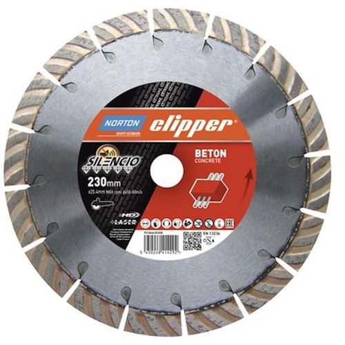 Clipper Diamanttrennscheibe Extreme Beton Silencio - 230 x 22,2 Höhe 17mm - Norton