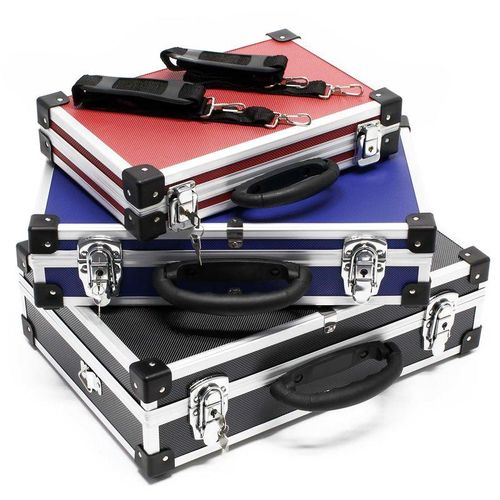 Aluminium Koffer Set 3-tlg Werkzeugkoffer in 3 verschiedenen Größen – schwarz