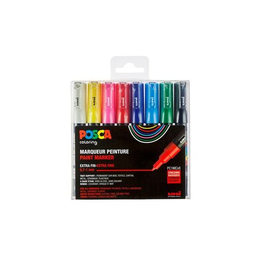 POSCA marker sæt PC-1M 8 ass. std. colors