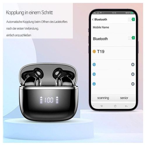 GelldG Bluetooth Kopfhörer In Ear Kopfhörer Kabellos Bluetooth 5.1 Bluetooth-Kopfhörer