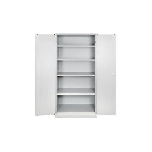 ADB Stahlschrank 40956 lichtgrau 92,0 x 42,0 x 195,0 cm, aufgebaut