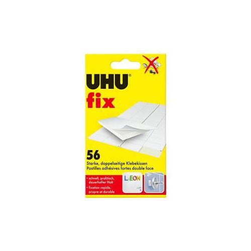 UHU doppelseitige Klebepads für max. 300,0 g 1,2 x 1,8 cm, 56 St.