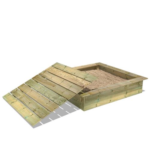 PowerPit Zandbak met deksel 145x145x32 cm