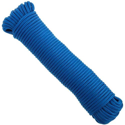 20 m x 6 mm blaues PP-Multifilament-Geflechtdesignseil – Prixprime