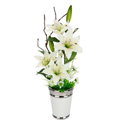 Kunstpflanze Lilien Lilien, I.GE.A., Höhe 55 cm, weiß