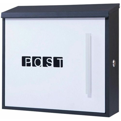 Arebos – Moderner Design Briefkasten Wandbriefkasten Postkasten – Weiß