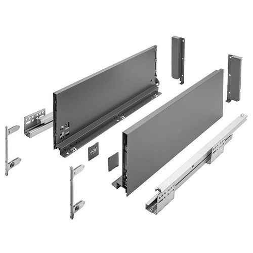 Anthrazit Schubladensystem Unterflurführungen Schublade Soft Close 300mm 168mm