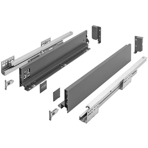 Anthrazit Schubladensystem Unterflurführungen Schublade Soft Close 450mm 86mm