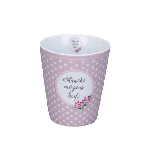 Krasilnikoff Happy Mug Manche mögens heiss, Ø8,7 x H10cm, 330 ml, pink