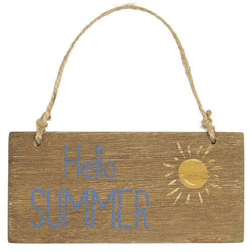 IB Laursen Holzschild Hello Summer, L15 x H7 cm