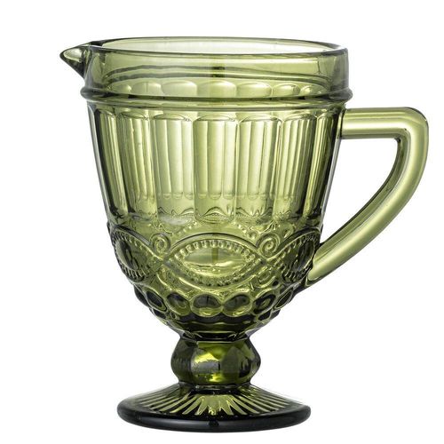 Bloomingville Karaffe Florie aus Glas, 300 ml, 15 x 19,5 x 20 cm, grün