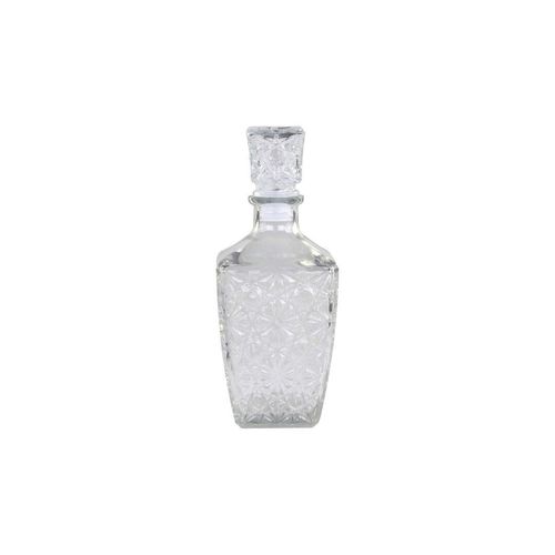 Chic Antique Karaffe mit Blumenmuster, H24,5/D9,5 cm, klar