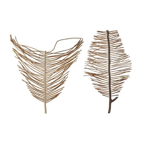 Bloomingville Wanddekoration Farn Enok, 45,5-56 x 2,5 x 76-84 cm, braun