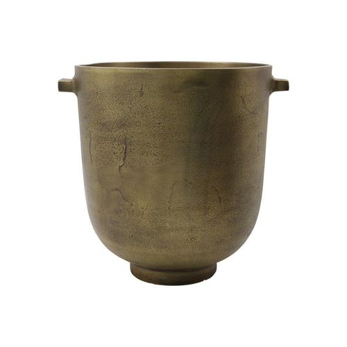 House Doctor Blumentopf Foem, Höhe 28 cm, ∅ 25 cm, Antikes Messing