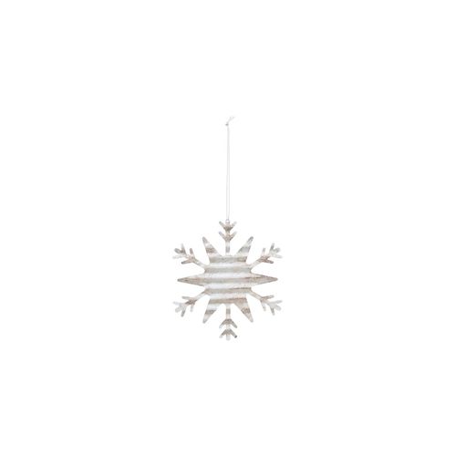 House Doctor Ornament aus Metall Ice Crystal, Ø11.7cm, silber