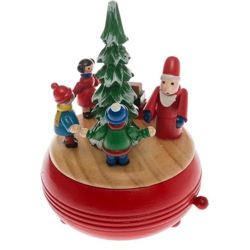 Myflair Möbel & Accessoires Weihnachtsfigur Weihnachtsdeko, Spieluhr mit Weihnachtsszene, blau|bunt|grün|rot