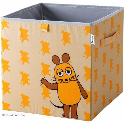 Meets Die Maus Aufbewahrungsbox mit Streuprint für Kinder – Box mit der beliebten Maus zum Verstauen von Spielzeug – 33 x 33 x 33 cm passend für