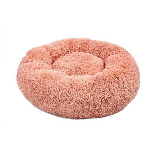 Hundebett, Plüsch in Donut-Form, (m) 50 cm Durchmesser, rosa