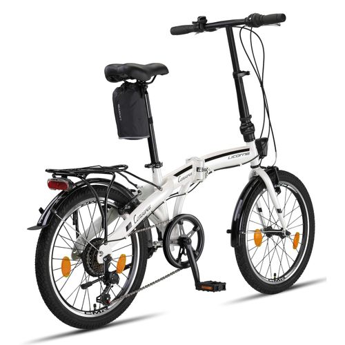 Licorne Bike Conseres Premium Falt Bike in 20 Zoll – Fahrrad für Herren, Jungen, Mädchen und Damen – Shimano 6 Gang-Schaltung – Hollandfahrrad