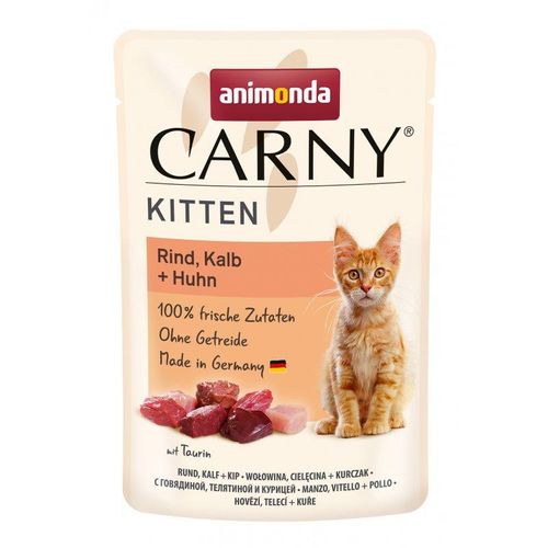Animonda Kitten Nassfutter Carny Rind, Kalb + Huhn 85 g