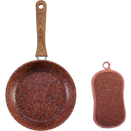 Pfanne Kitchenpro – Stone pan granit – VENTEO – Antihaftbeschichteter Granit – Leicht/veränderlich – Mit nicht abnehmbarem Griff – Clever Sponge