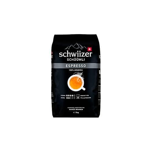 Delica Bohnenkaffee Schwiizer Schüümli Espresso, 100 % Arabica Röstkaffee, Stärkegrad 4/5, UTZ-zertifiziert, 1 kg ganze Bohnen