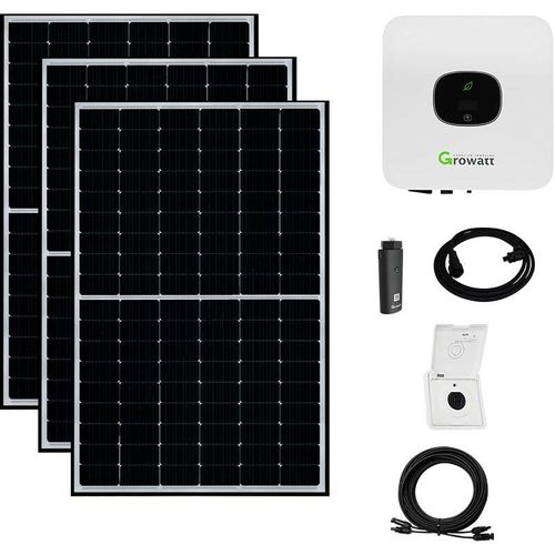 1000 Watt Plug & Play Solaranlage mit Unterputzsteckdose, Growatt Wechselrichter, Solarspace