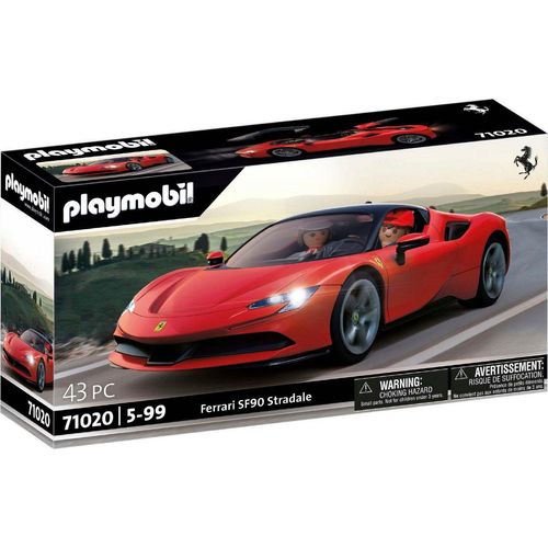 Playmobil® Konstruktions-Spielset Ferrari SF90 Stradale (71020), (43 St), mit Lichteffekten; Made in Germany, rot