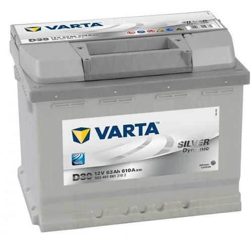 D39 Silver Dynamic 12V 63Ah 610A Autobatterie 563 401 061 inkl. 7,50 € Pfand - Varta