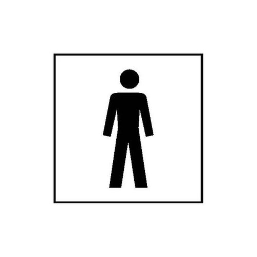 SafetyMarking® Hinweisaufkleber "WC Herren" quadratisch 10,0 x 10,0 cm