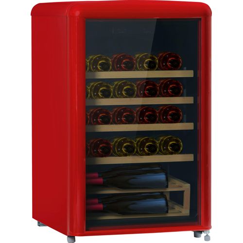 G (A bis G) AMICA Weinkühlschrank "WKR 341 920 R" Weinkühlschränke rot Kühlschränke