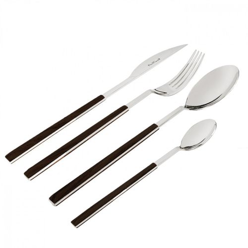 PINTI 1929 24 tlg. Edelstahl Design Besteck Set SUSHI QUEEN Ebenholz