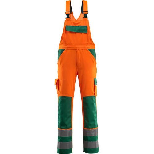 Mascot Latzhose mit Knietaschen Safe Compete 07169, Farbe:hi-vis orange/grün, Größe:C64-lang